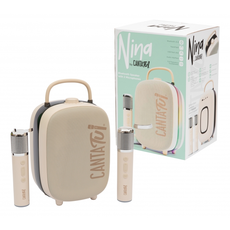 Canta Tu 8056379200376 Tragbarer- Partylautsprecher Beige 20 W