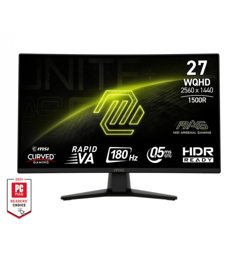 MSI MAG 274CQF écran plat de PC 68,6 cm (27") 2560 x 1440 pixels Wide Quad HD Noir