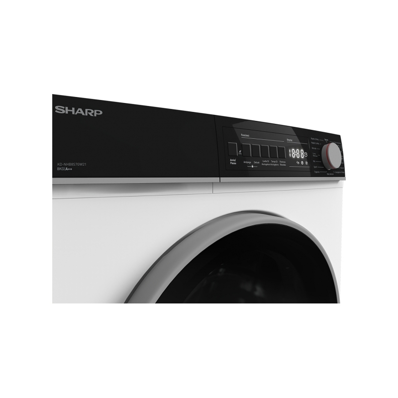 Sharp KD-NHB0S7GW21-IT tumble dryer Freestanding Front-load 10 kg White