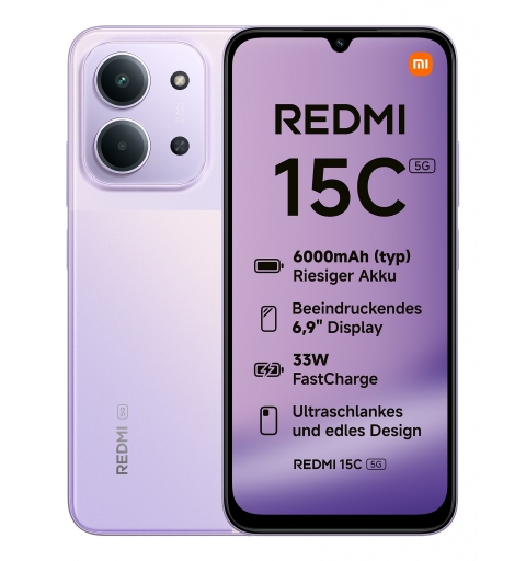Xiaomi Redmi 15C 17.5 cm (6.9") 5G USB Type-C 4 GB 128 GB 6000 mAh Purple