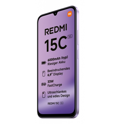 Xiaomi Redmi 15C 17,5 cm (6.9") 5G USB Tipo C 4 GB 128 GB 6000 mAh Púrpura