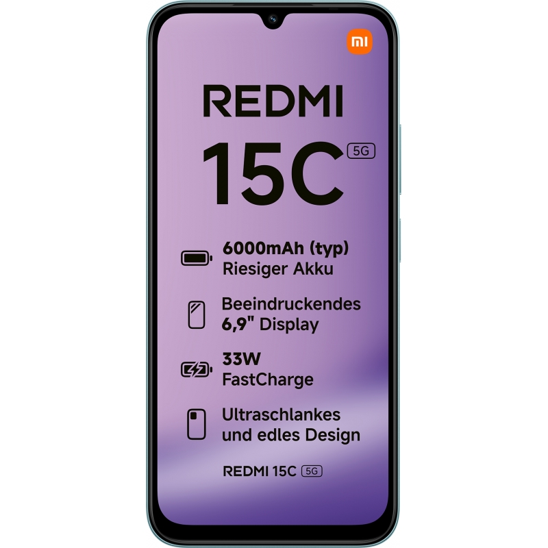 Xiaomi Redmi 15C 17,5 cm (6.9") 5G USB Typ-C 4 GB 128 GB 6000 mAh Grün