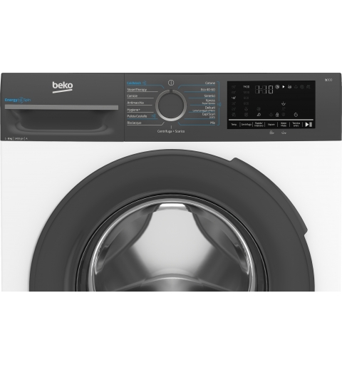 Beko b300 BMWEU8147DA Lavatrice 8kg, classe A-10%, 1400giri, linea estetica NX, motore inverter, Display Touch, colore Bianco,