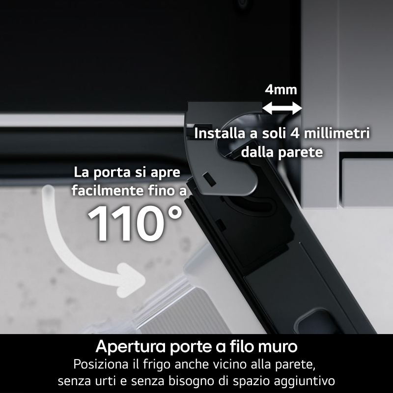 LG GBBW322CPY Frigorifero combinato Fit & Max 70cm, Classe C, 465L, AI Fresh, Prime Silver