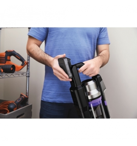 Black & Decker Aspiradora escoba Batería Secar Sin bolsa 0,65 L Violeta 2,5 Ah