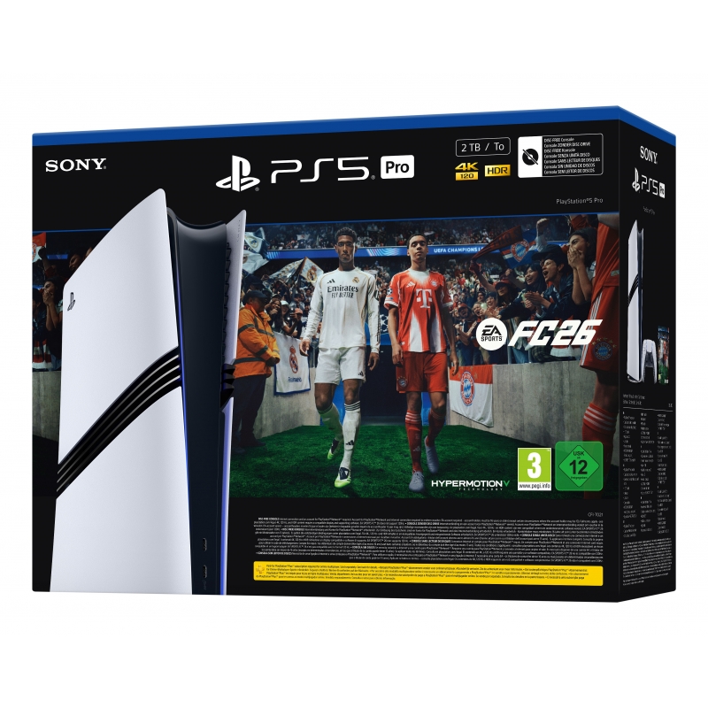 Sony PlayStation 5 Pro + EA Sports FC 26 Bundle 2 TB Wi-Fi Black, White