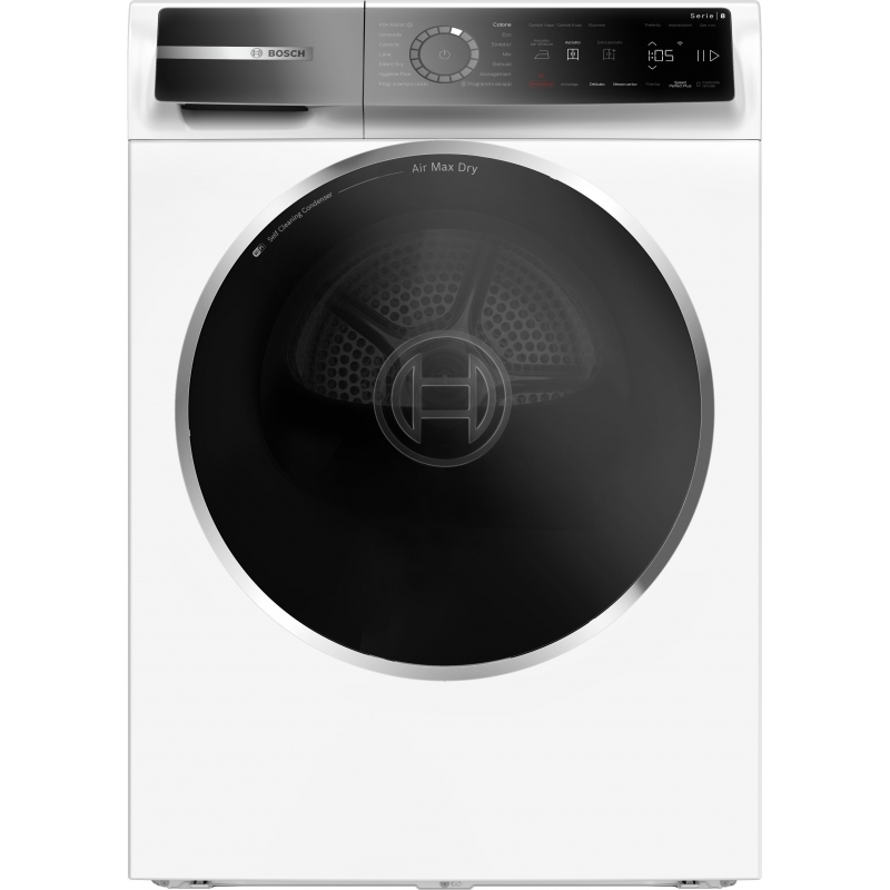 Bosch Serie 8 WRB247C0IT Asciugatrice a pompa di calore 9 kg Bianco