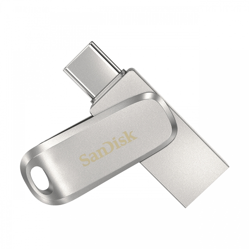 SanDisk Ultra Dual Drive Luxe unità flash USB 128 GB USB Type-A USB Type-C 3.2 Gen 1 (3.1 Gen 1) Acciaio inox