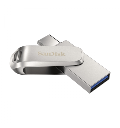 SanDisk Ultra Dual Drive Luxe USB-Stick 128 GB USB Type-A USB Type-C 3.2 Gen 1 (3.1 Gen 1) Edelstahl