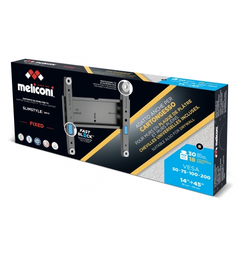 Meliconi 480956 support pour téléviseur 114,3 cm (45") Noir
