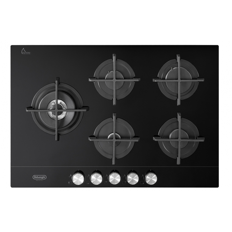 De’Longhi NSL 575D NCM hob Black Built-in 75 cm Gas 5 zone(s)