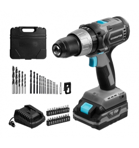 Cecotec 70008 taladro 1550 RPM Negro, Azul, Gris