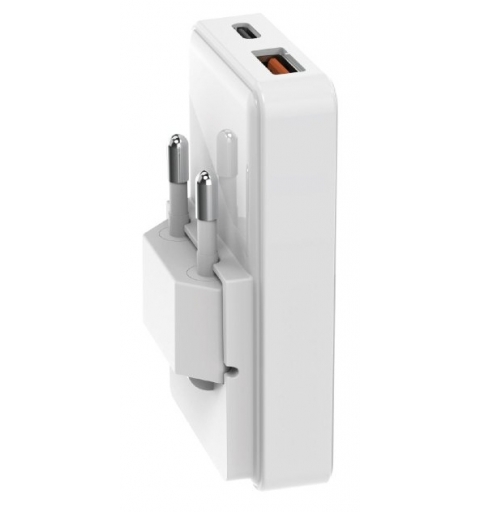 SBS TETRGANUSBTCFOLD65W chargeur d'appareils mobiles Universel Blanc Secteur Charge rapide Intérieure, Extérieure