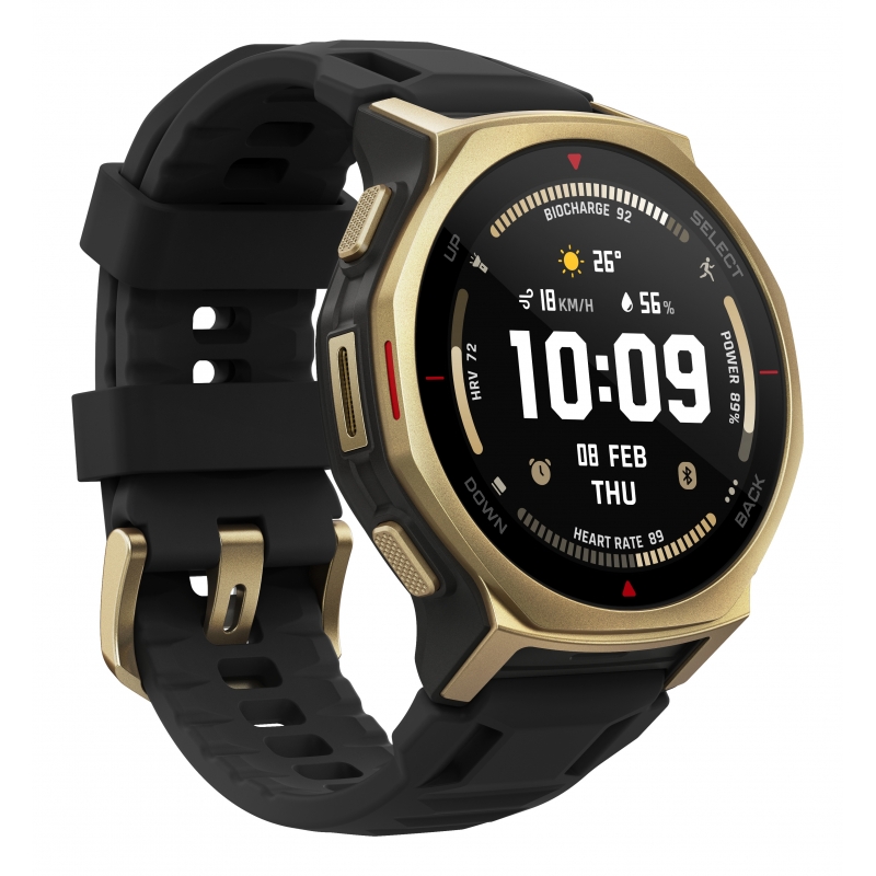 Amazfit T-rex 3 Pro 3,35 cm (1.32") AMOLED 44 mm Digitale 466 x 466 Pixel Touch screen Oro Wi-Fi GPS (satellitare)