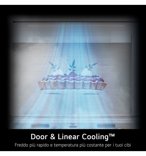 LG GBV7280AEV Frigorifero combinato, Classe A, 387L, Fresh Converter, Porte piatte, Nero