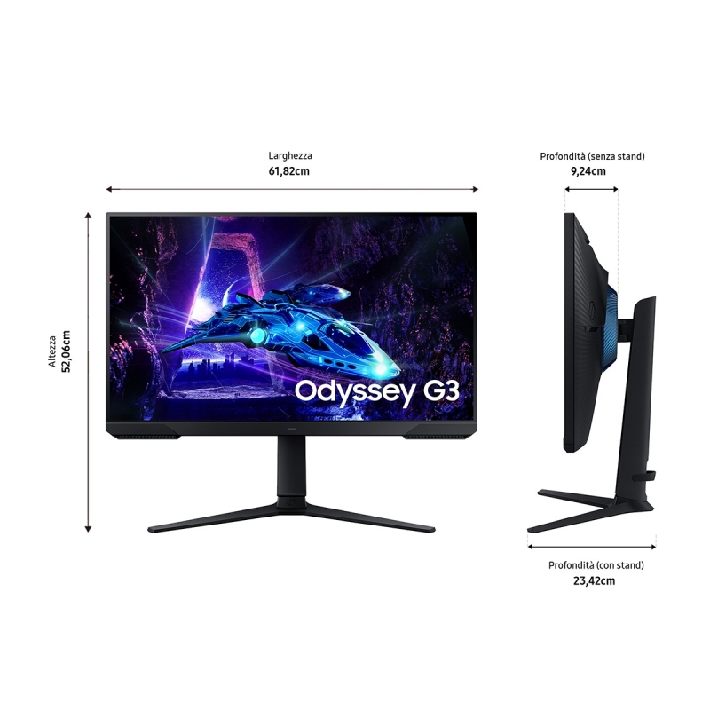 Samsung Monitor Gaming Odyssey G3 - G30D da 27" Full HD Flat