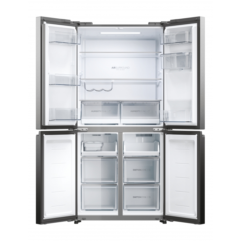 Haier Cube 83 Serie 5 HCW58F18EWMP side-by-side refrigerator Freestanding 507 L E Platinum, Stainless steel