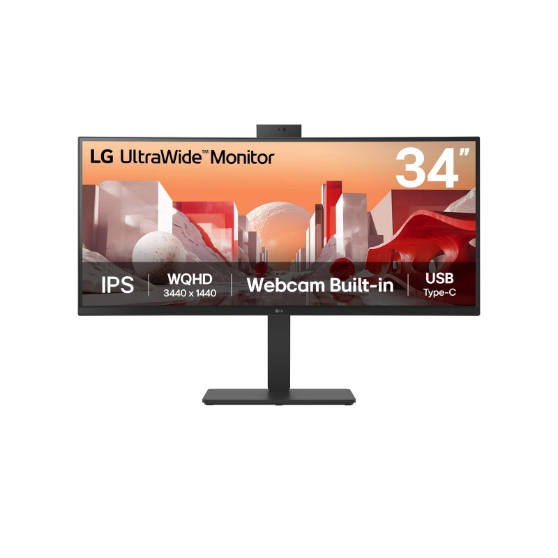 LG 34BA85QE-B écran plat de PC 86,4 cm (34") 3440 x 1440 pixels Wide Quad HD LCD Noir