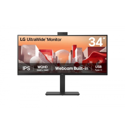 LG 34BA85QE-B écran plat de PC 86,4 cm (34") 3440 x 1440 pixels Wide Quad HD LCD Noir