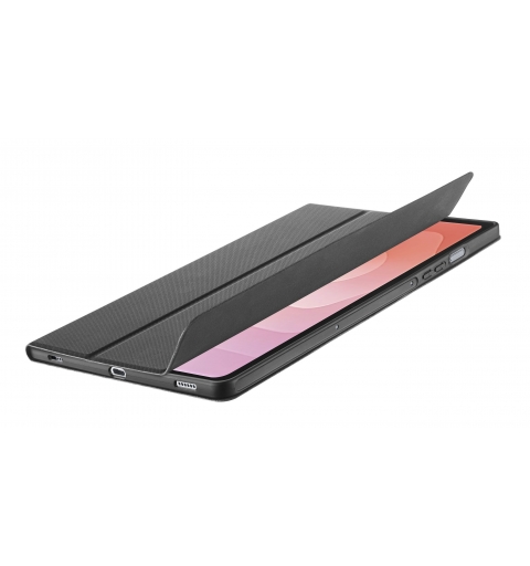 Cellularline Memo - Galaxy TAB S11 Funda para tablet con cubierta efecto piel, 3 posiciones de soporte, función de suspensión y