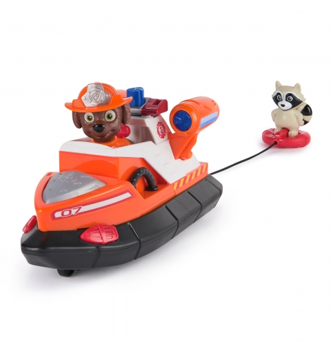 PAW Patrol PATRULLA CANINA - Pack Barco de Rescate de Bomberos + Figuras Zuma y Mapache - Patrulla Canina Juguetes - Regalo