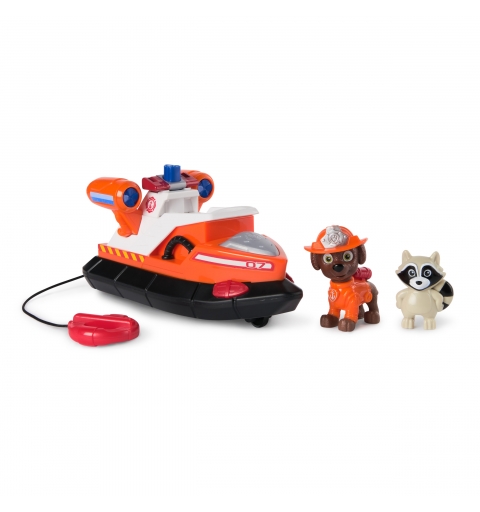 PAW Patrol PATRULLA CANINA - Pack Barco de Rescate de Bomberos + Figuras Zuma y Mapache - Patrulla Canina Juguetes - Regalo