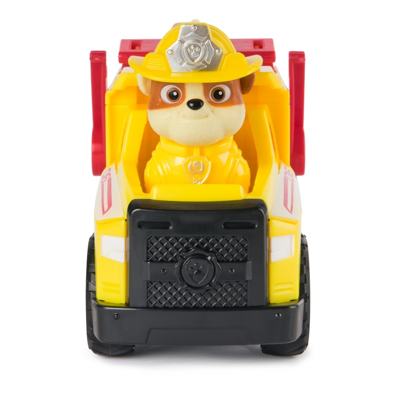 PAW Patrol PATRULLA CANINA - Pack Camión Volquete de Bomberos + Figura Rubble + Proyectiles - Patrulla Canina Juguetes - Regalo