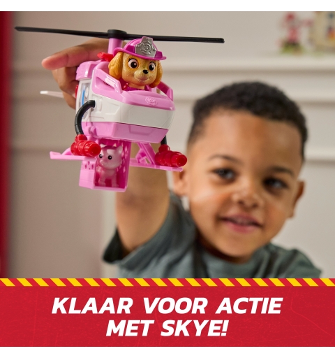 PAW Patrol Fire Rescue Skye Rescue Fire Chopper with Action Figure, Kitty Friend & Toy Helicopter, Kids Toys for Boys & Girls