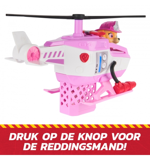 PAW Patrol Fire Rescue Elicottero Antincendio di Skye con Personaggio, Gattino ed Elicottero Giocattolo, Giocattoli per