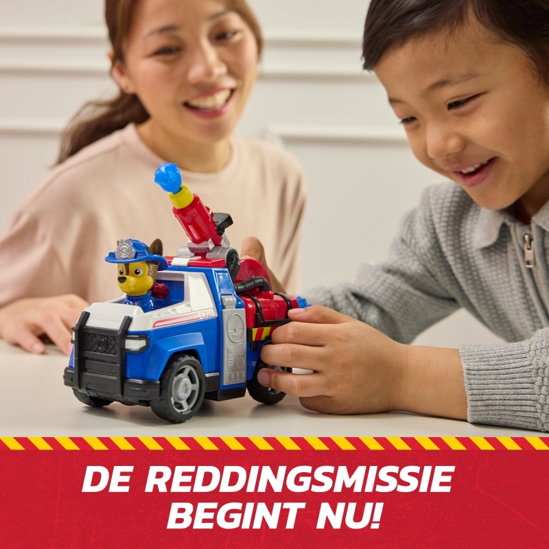 PAW Patrol Fire Rescue Veicolo Antincendio di Chase con Personaggio, Lanciamissili e Camion Giocattolo, Giocattoli per Bambini