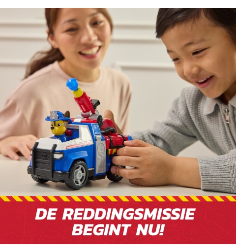 PAW Patrol PATRULLA CANINA - Pack Vehículo de Rescate Bomberos + Figura Chase + Lanzador y Proyectiles - Patrulla Canina