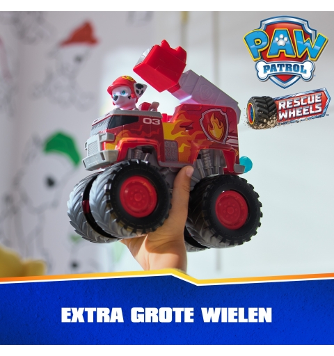 PAW Patrol Rescue Wheels Marshall’s Firetruck, Toy Truck with Projectile Launcher and Collectible Action Figure, Kids Toys