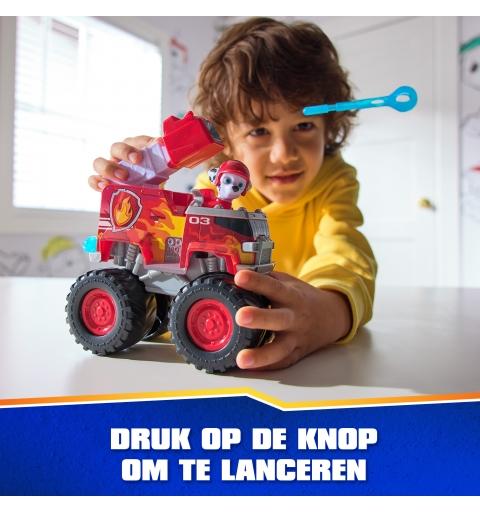 PAW Patrol Rescue Wheels, Camion dei Pompieri di Marshall, Camion Giocattolo con Lanciamissili e Personaggio Collezionabile,
