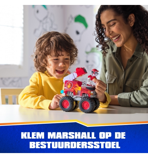 PAW Patrol Rescue Wheels, Camion dei Pompieri di Marshall, Camion Giocattolo con Lanciamissili e Personaggio Collezionabile,