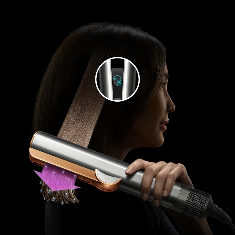 Dyson Airstrait Plancha de pelo Vapor Rosa, Oro rosa 1600 W 1,98 m
