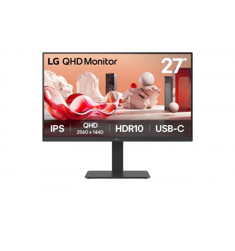 LG 27BA65QB-B.AEU pantalla para PC 68,6 cm (27") 2560 x 1440 Pixeles Wide Quad HD LED Negro