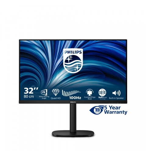 Philips 3000 series 32B2N3500 00 computer monitor 80 cm (31.5") 2560 x 1440 pixels Quad HD LCD Black
