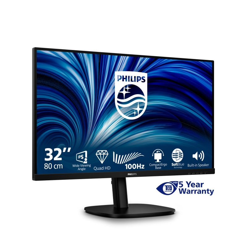 Philips 3000 series 32B2N3500 00 écran plat de PC 80 cm (31.5") 2560 x 1440 pixels Quad HD LCD Noir