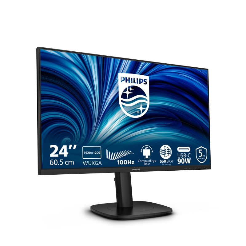Philips 3000 series 24B2U3301D 00 pantalla para PC 61,2 cm (24.1") 1920 x 1200 Pixeles WUXGA LCD Negro