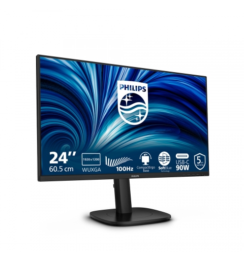 Philips 3000 series 24B2U3301D 00 Monitor PC 61,2 cm (24.1") 1920 x 1200 Pixel WUXGA LCD Nero