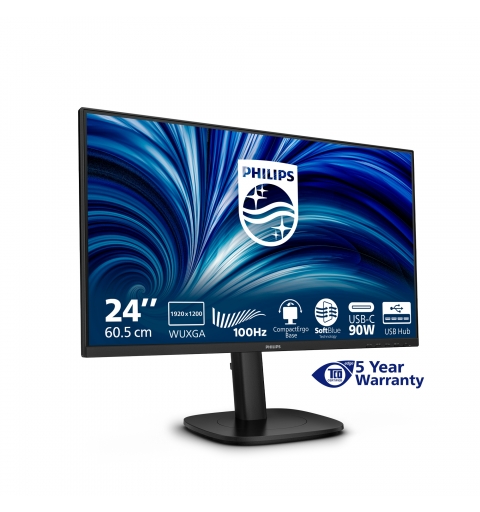 Philips 3000 series 24B2U3301D 00 Computerbildschirm 61,2 cm (24.1") 1920 x 1200 Pixel WUXGA LCD Schwarz