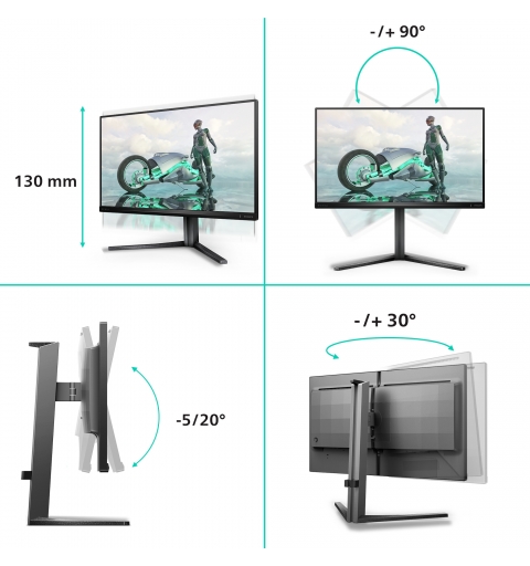 Philips Evnia 3000 25M2N3200U 00 Computerbildschirm 62,2 cm (24.5") 1920 x 1080 Pixel Full HD LCD Grau