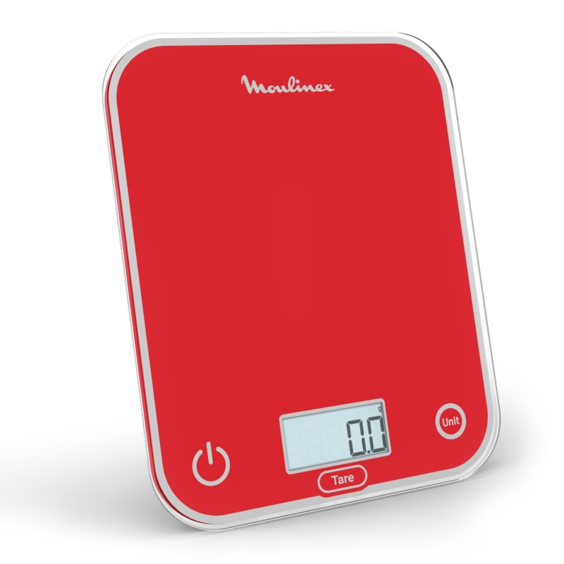 Moulinex BN50U3 escabeaux de cuisine Rouge Comptoir Rectangle Balance de ménage électronique