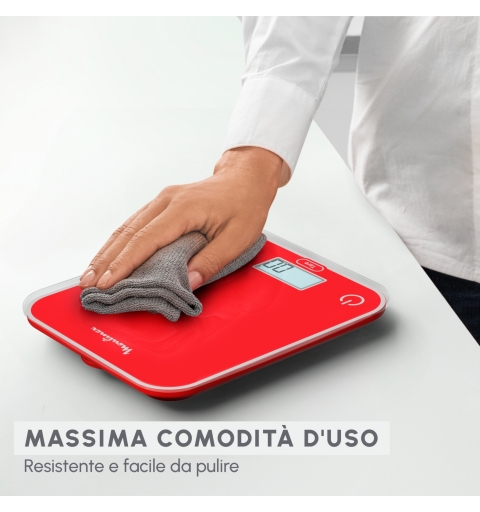 Moulinex BN50U3 escabeaux de cuisine Rouge Comptoir Rectangle Balance de ménage électronique