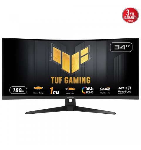 ASUS TUF Gaming VG34VQ3B pantalla para PC 86,4 cm (34") 3440 x 1440 Pixeles UltraWide Quad HD LED Negro