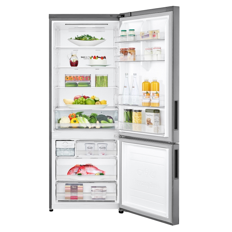 LG GBB566PZHMN Frigorifero combinato 70cm, Classe E, 462L, Wi-Fi, Total no frost, Inox