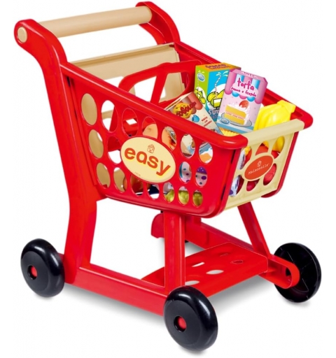 ODS - Maisonelle 44075, Carrello Spesa Giocattolo, 16 Accessori Inclusi e Seduta per Peluche o Bambolotti, 40x30x39cm