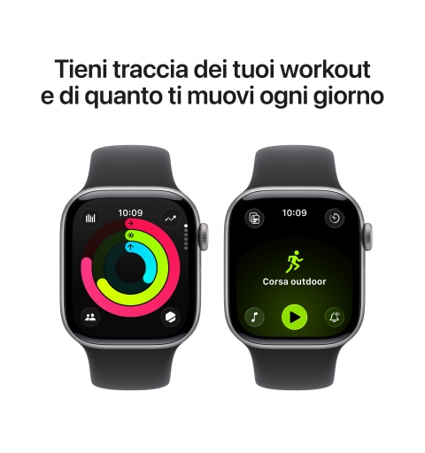 Apple Watch Series 11 OLED 42 mm Digital 374 x 446 Pixel Touchscreen Grau WLAN GPS