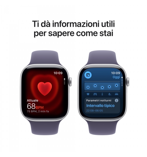 Apple Watch Series 11 OLED 46 mm Numérique 416 x 496 pixels Écran tactile Argent Wifi GPS (satellite)