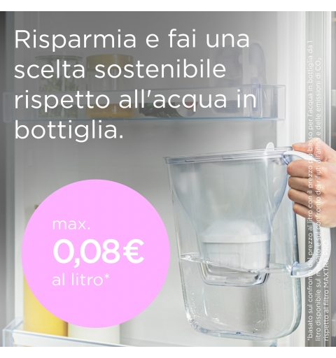 Brita Caraffa filtrante acqua Style Essential Stone Blue (2.4L) incl. 3x filtro MAXTRA PRO PURE PERFORMANCE che riduce cloro,